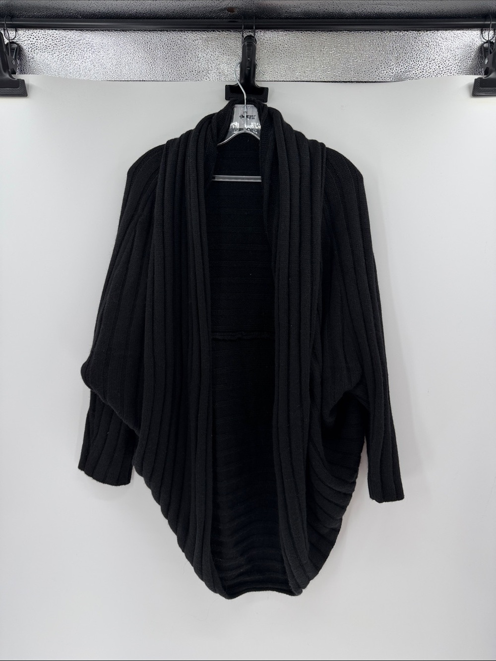 BERYLL Women's Cashmere Cocoon Cardigan Wrap - Black - One Size